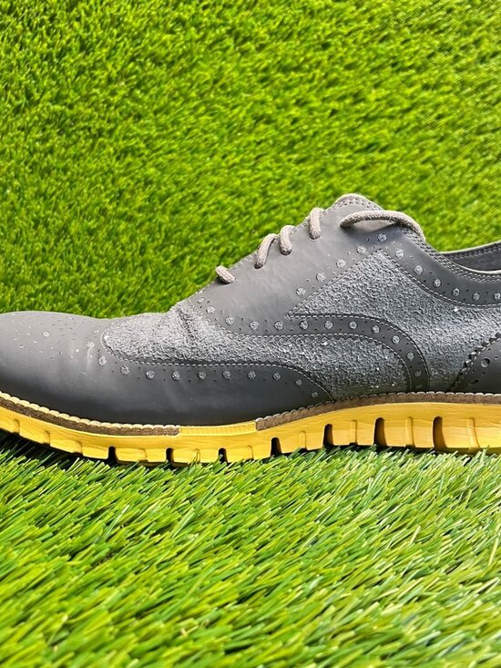 Cole Haan ZeroGrand Mens Size 9 Gray Gum Casual Classic Wingtip Oxford Shoes main image 8